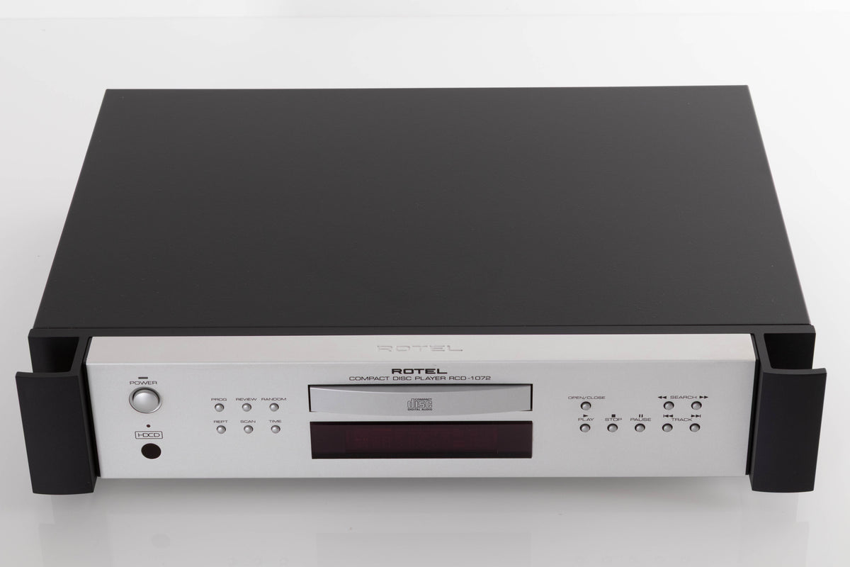 Top view of a used Rotel RCD-1072 CD Player in Silver