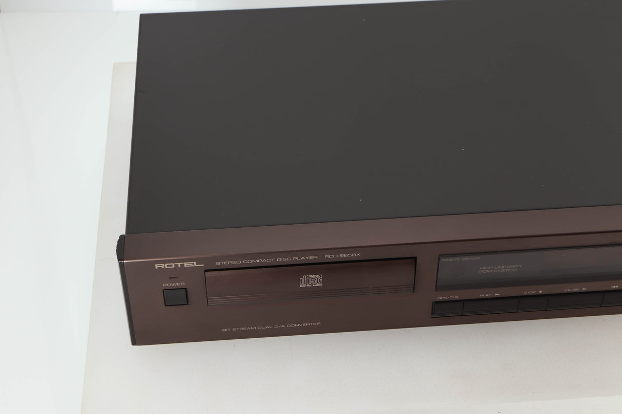 Close up view of a used Rotel RCD-965BX CD Player