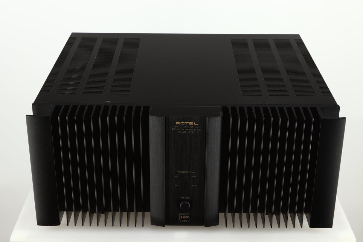 Top view of a used Rotel RMB1075 Power Amplifier in a black finish