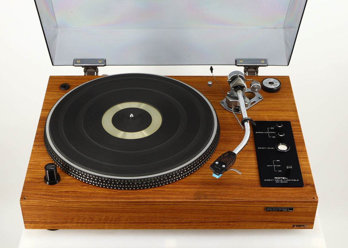 Front view of a used Rotel RP-3000 Turntable W/ SME 3009 Series II Improved Tonearm