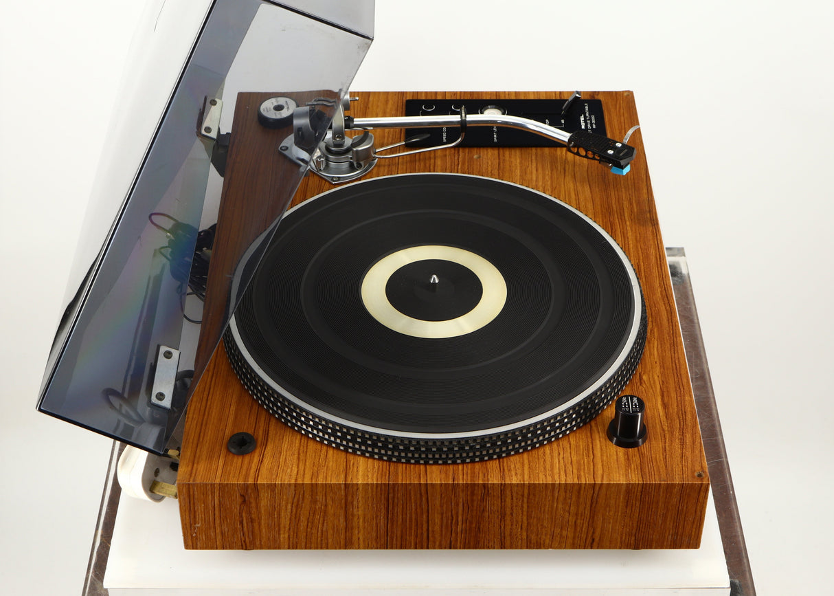 Left side view of a used Rotel RP-3000 Turntable W/ SME 3009 Series II Improved Tonearm