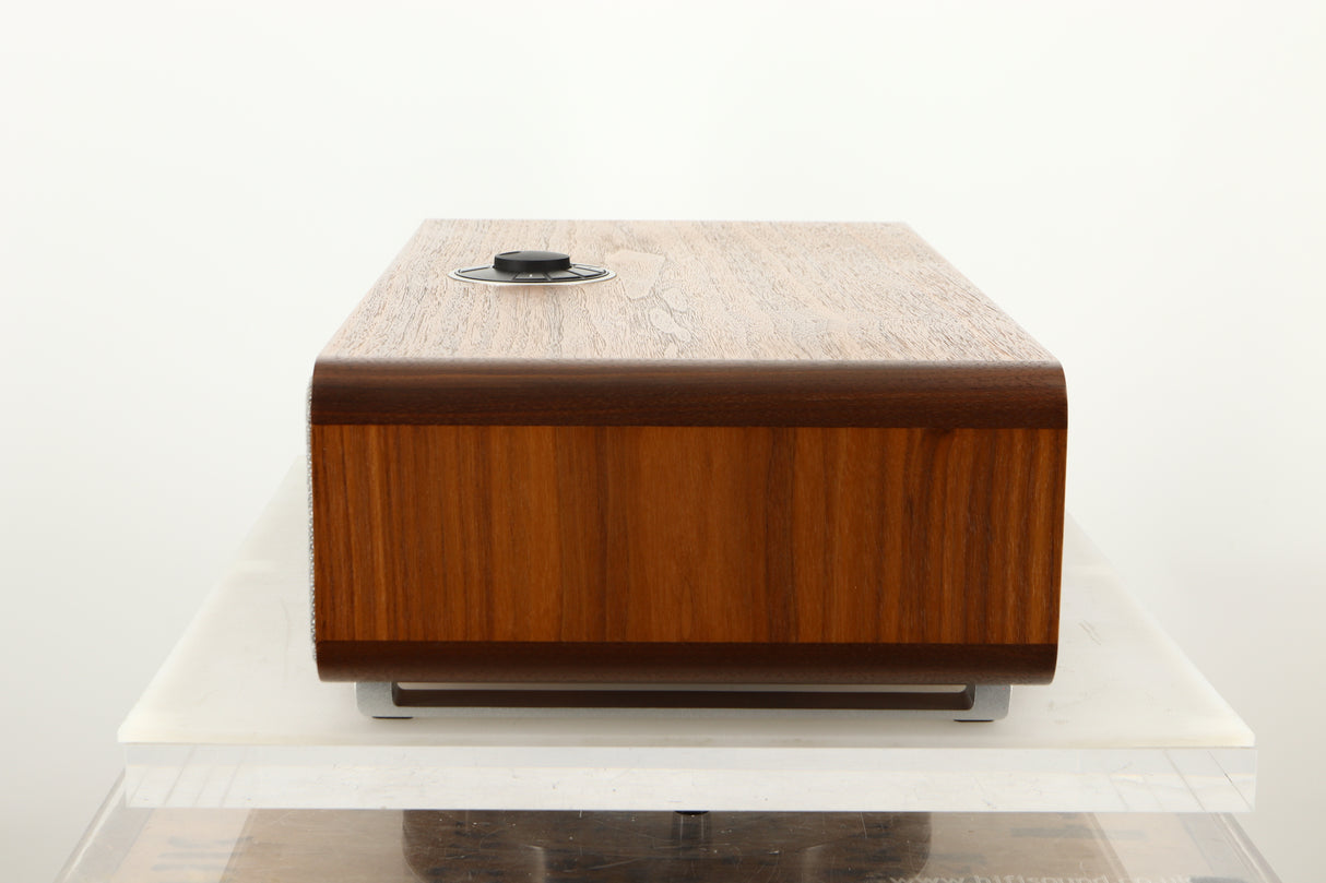 Side view of a used Ruark R5 Music System in Walnut finish