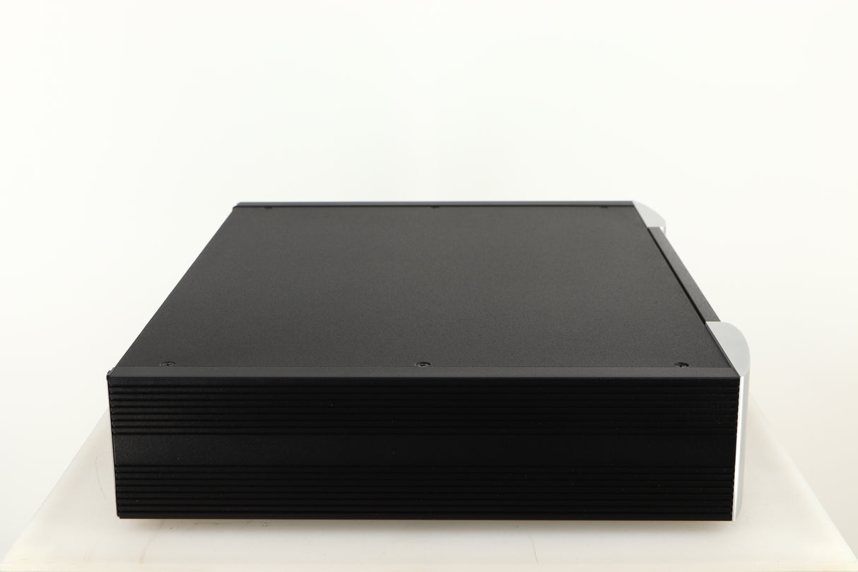 Left side view of a used Simaudio Moon 260D CD Player in a black / silver finish
