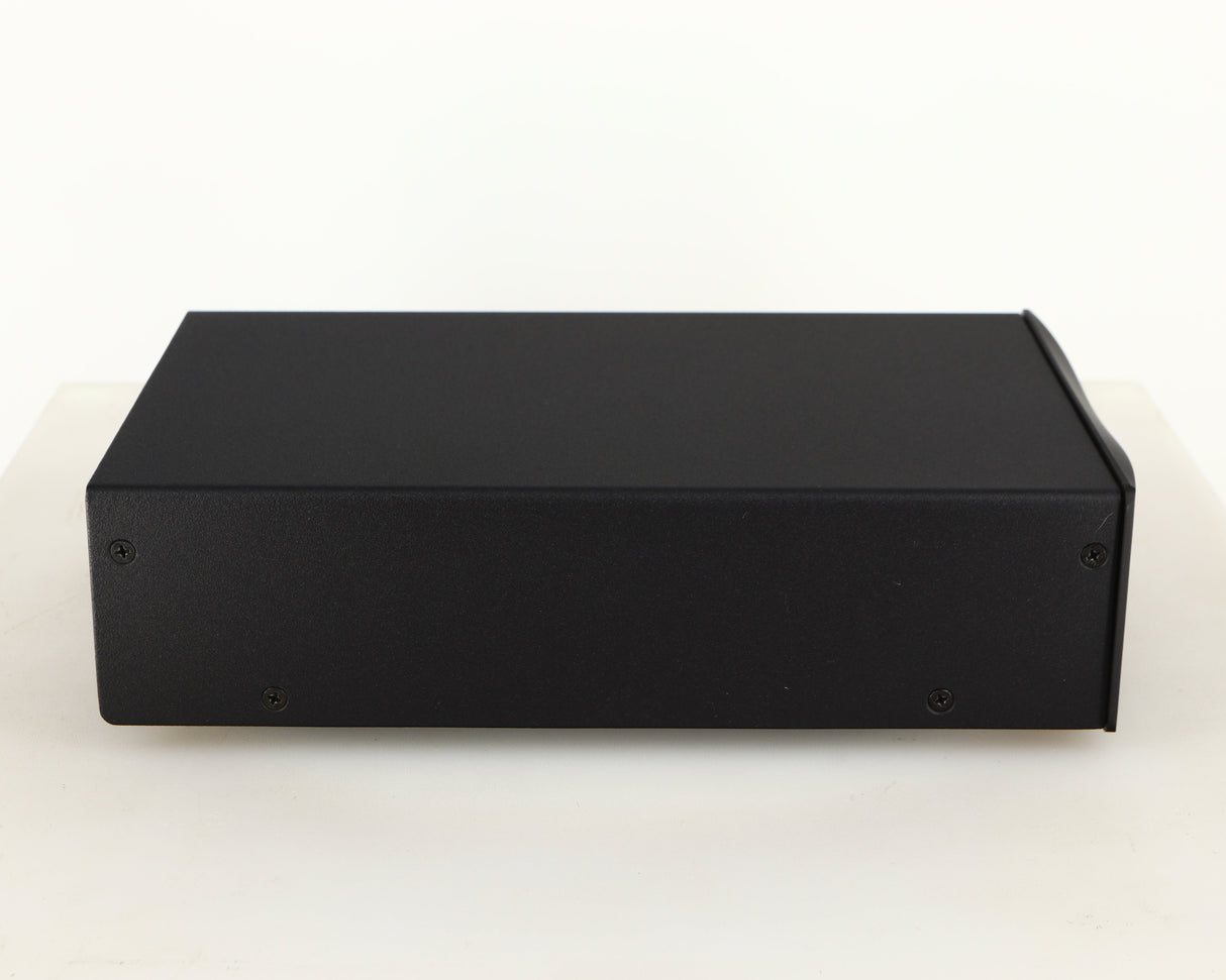 Left side view of a used Simaudio Moon 310LP Phono Pre Amplifier in a black finish