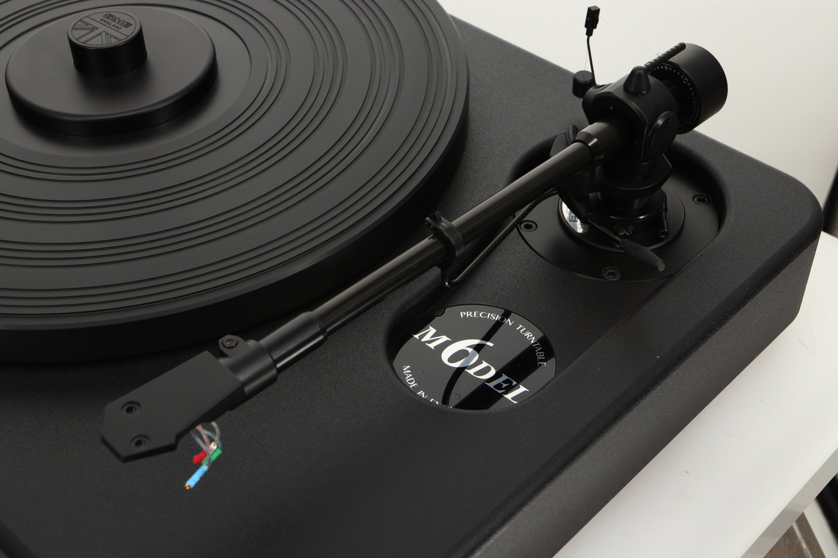 Close up view of a used SME Model 6 Turntable with an SME M2-9 Tonearm