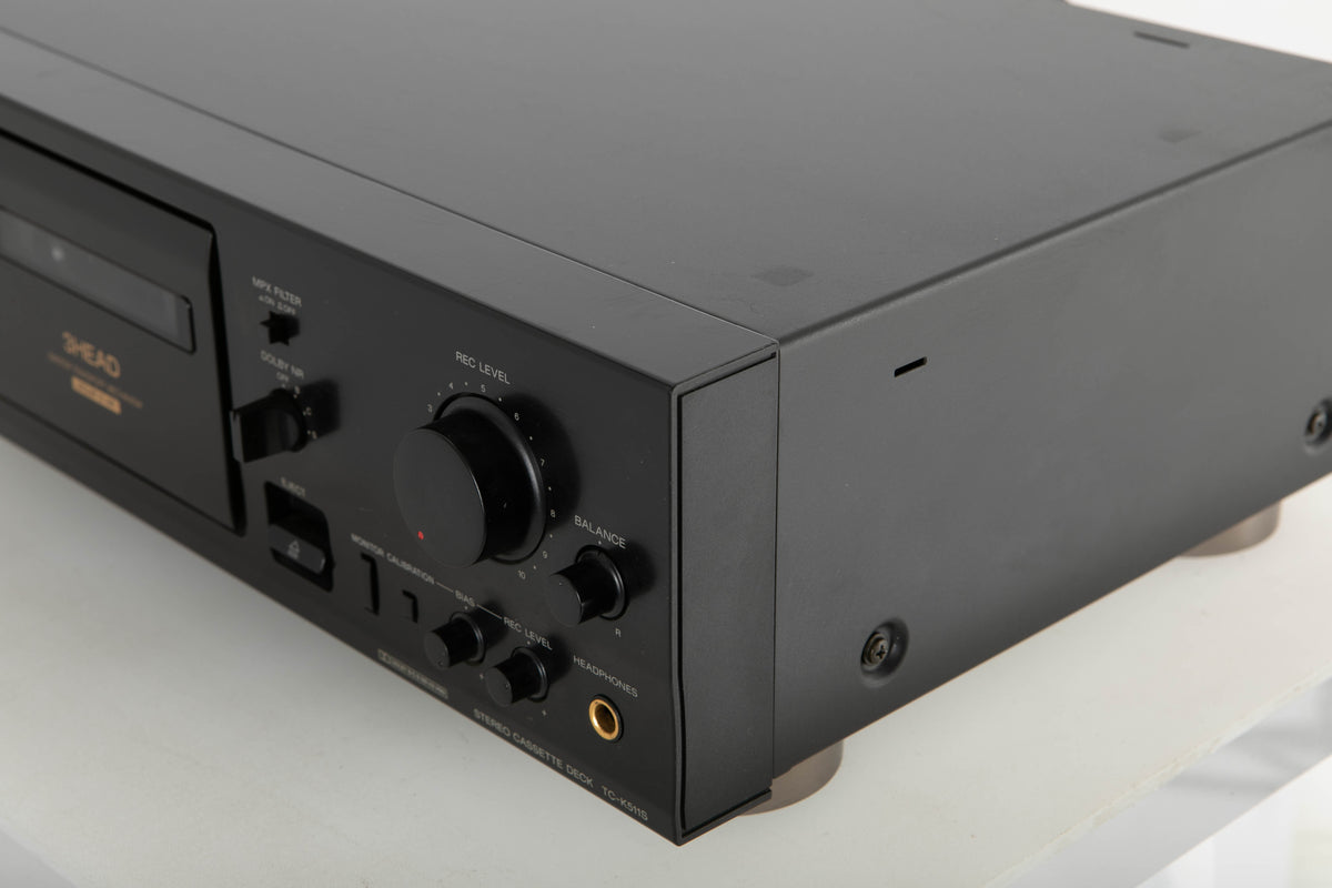 Front right corner view of a used Sony TC-K5115 Cassette Deck