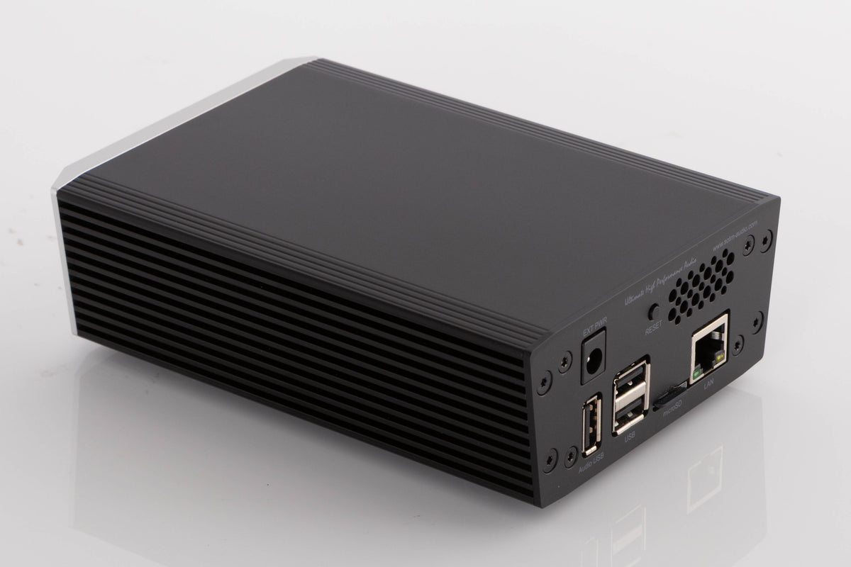 Rear right corner of a used SOtM SMS-200 Network Player