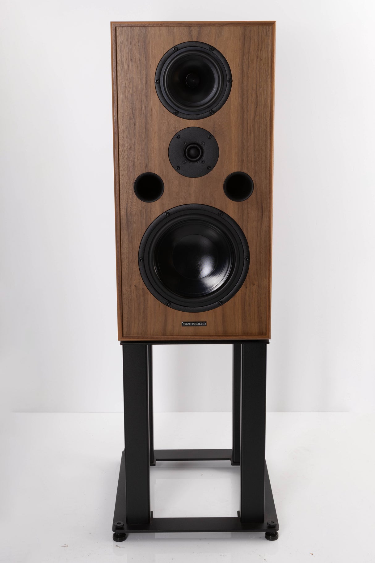 Front view of a used Spendor Classic 1/2 Standmount Speaker in Walnut finish