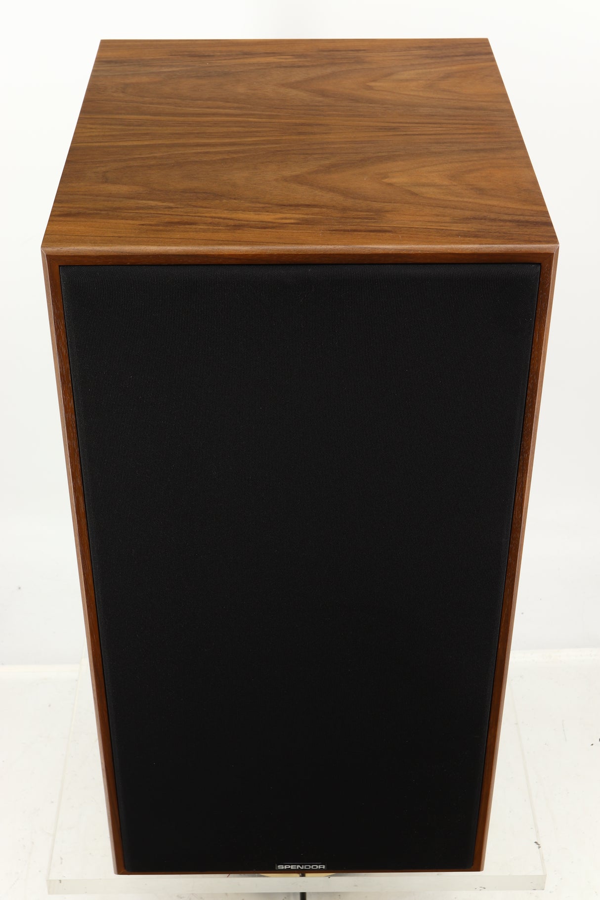 Top view of an ex-demo Spendor Classic 100 Standmount Speaker in Walnut finish