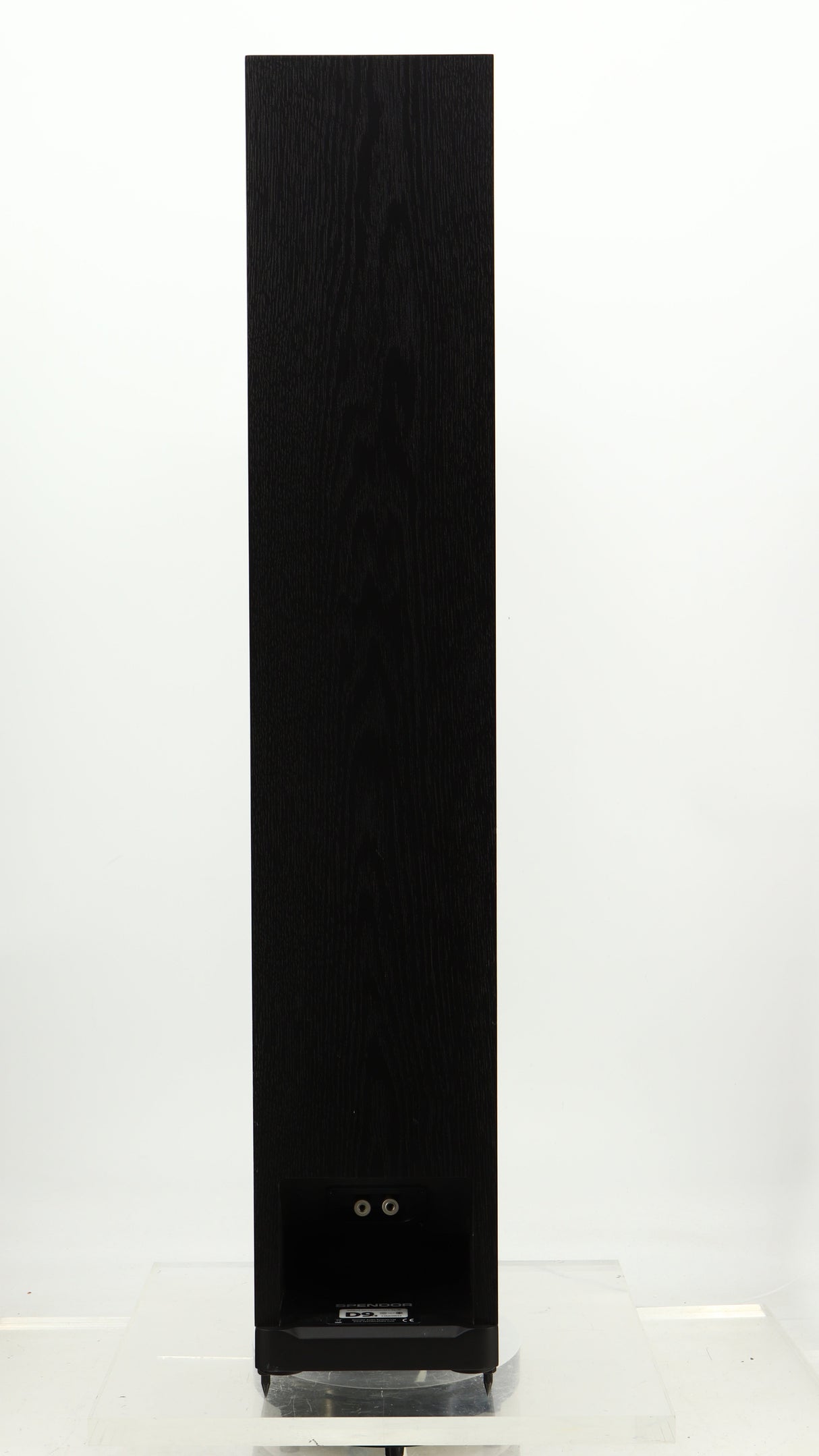 Rear view of a used Spendor D9.2 Floorstanding Speaker in a black oak finish