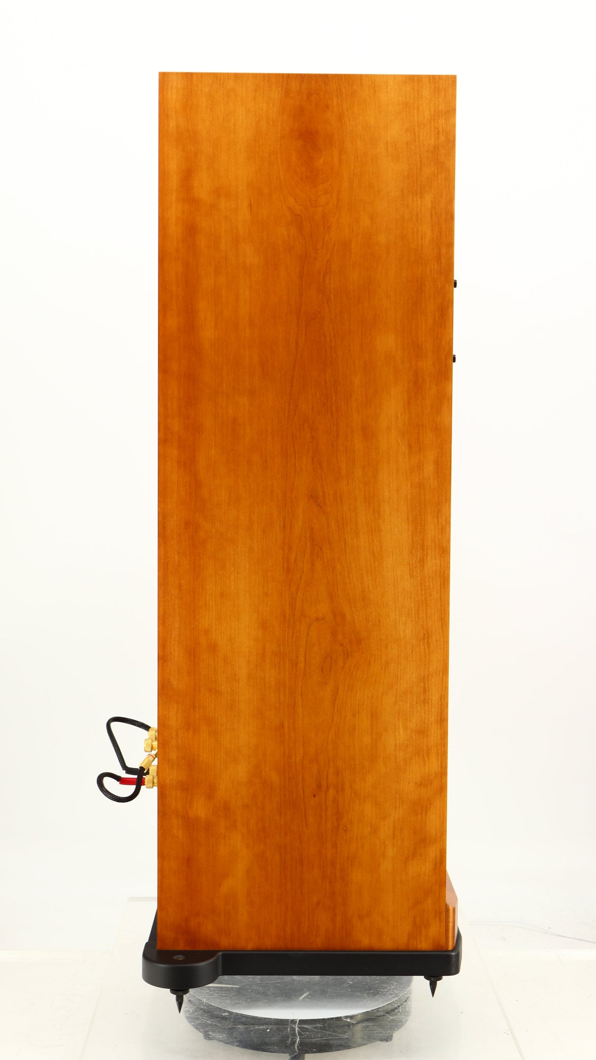 Left side view of a used Spendor S8e Floorstanding Speaker in a cherry finish