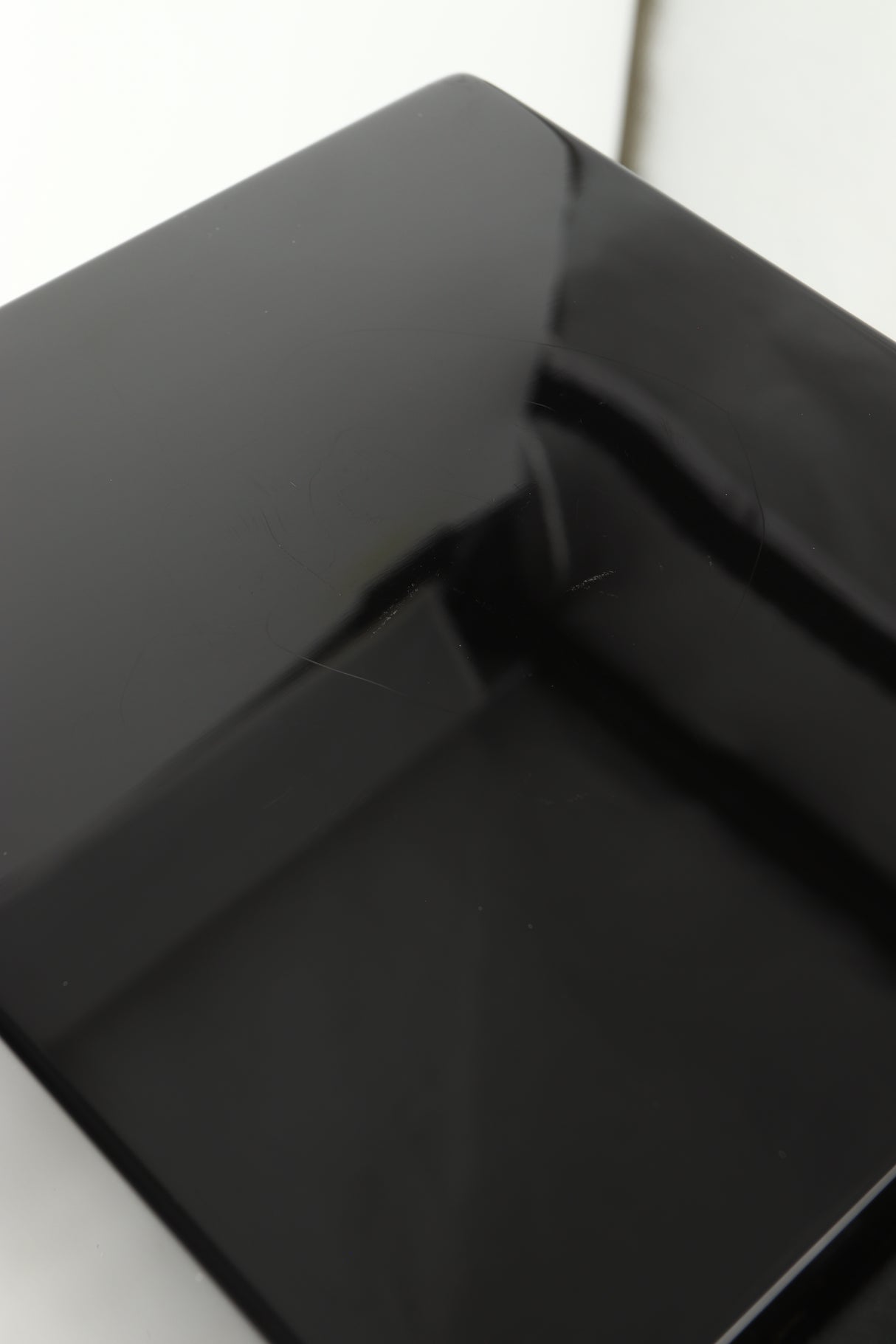 Close up top view of a used Spendor SA1 Standmount Speaker in Gloss Black with Stand