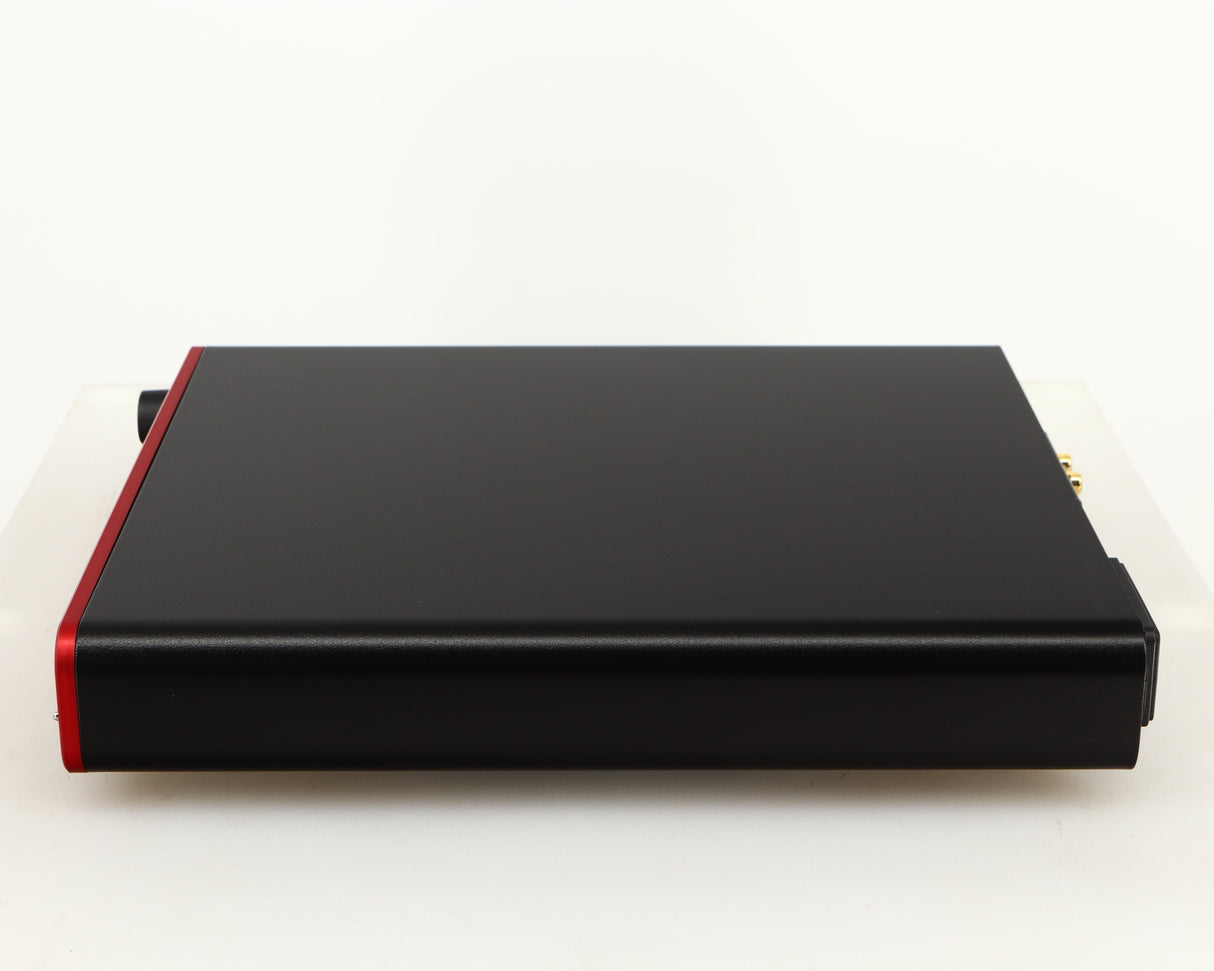 Right side view of a used SPL Phonitor SE Headphone Amplifier in a red finish