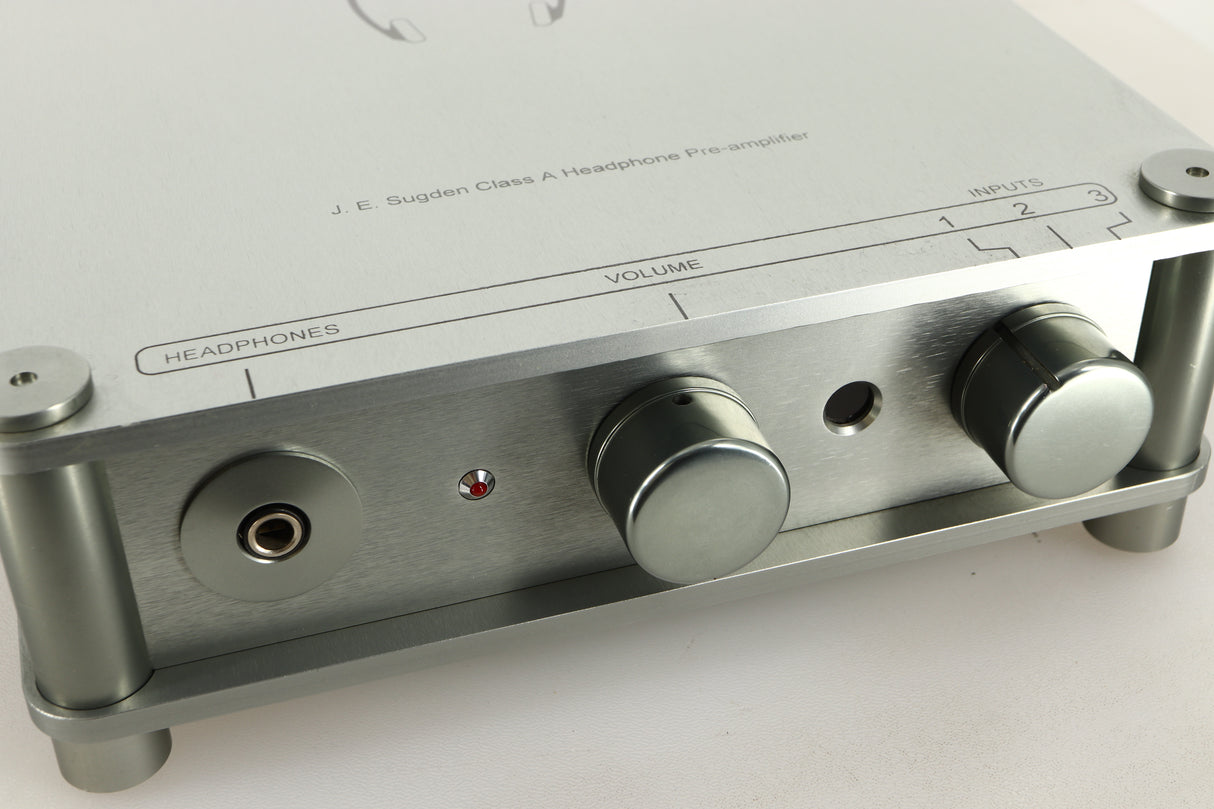 Close up view of a used Sugden Bijou Headmaster Headphone / Pre Amplifier
