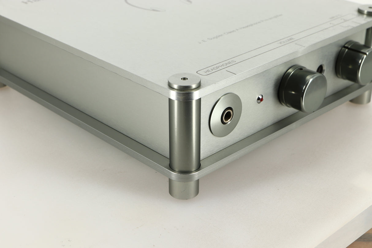 Front left corner view of a used Sugden Bijou Headmaster Headphone / Pre Amplifier
