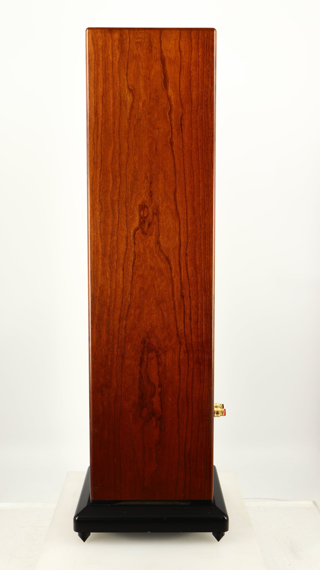 Right side view of a used Sugden LS-21 Floorstanding Speaker in a dark cherry finish