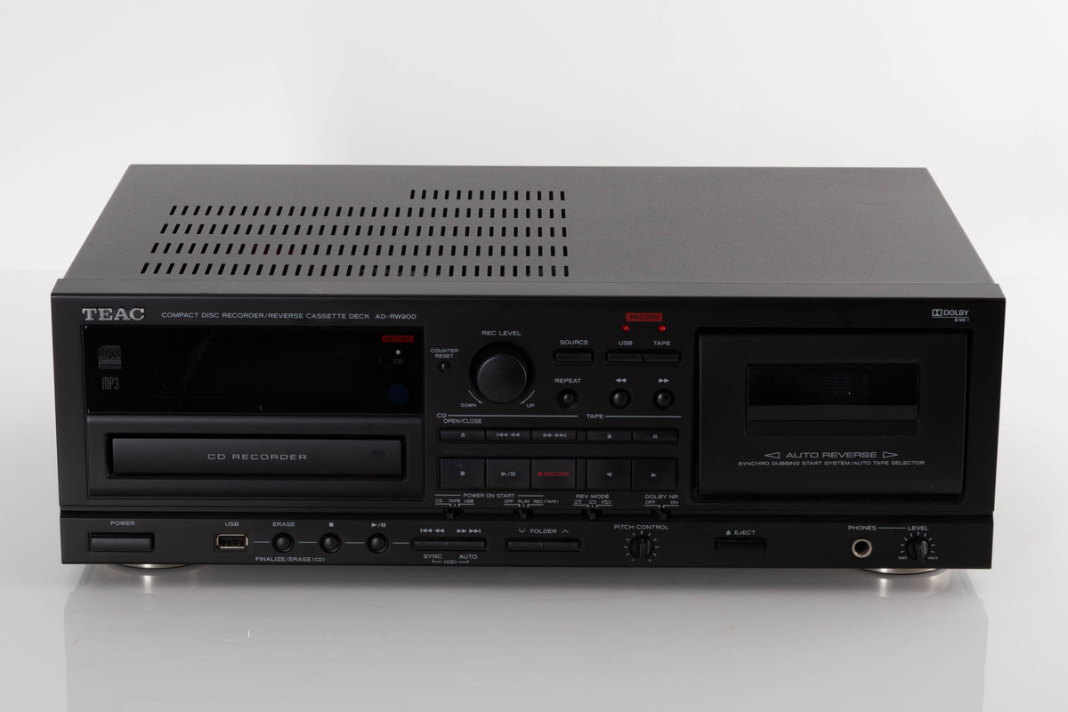 Front view of a used TEAC AD-RW900 CD Cassette Recorder