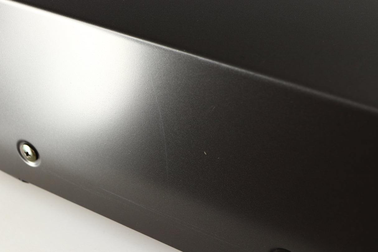 Close up of a used Technics RS-B205 Cassette Deck showing some scratching on right side