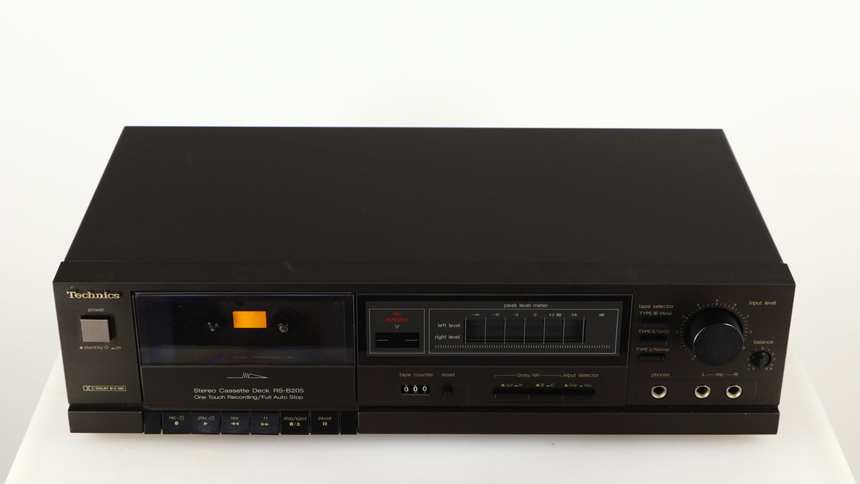 Top of a used Technics RS-B205 Cassette Deck