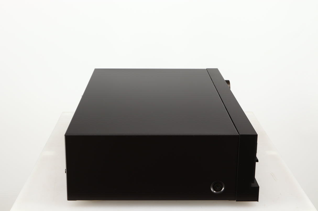 Left side view of a used Technics RS-B705 Cassette Deck in a black finish