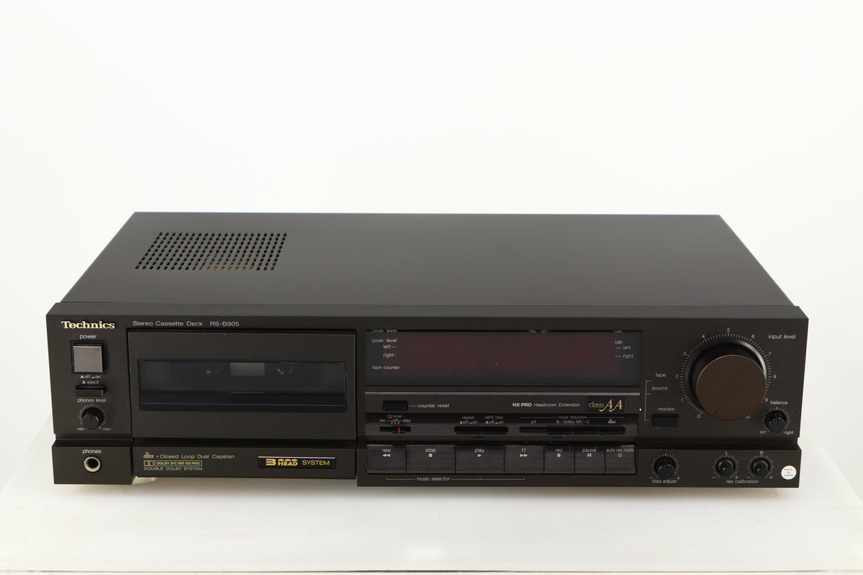 Front view of a used Technics RS-B905 Cassette Deck