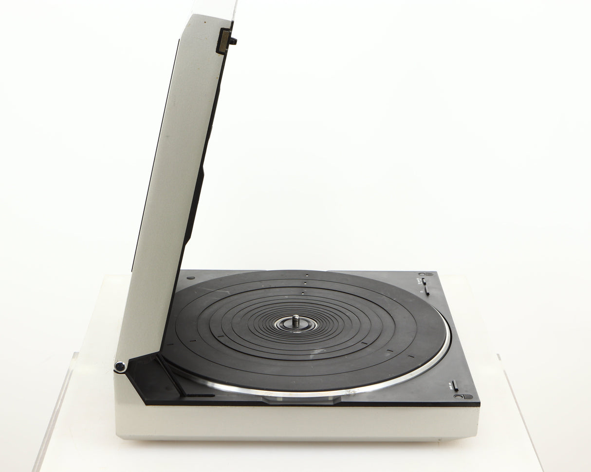 Left side view of a used Technics SL-10 Turntable in a silver finish