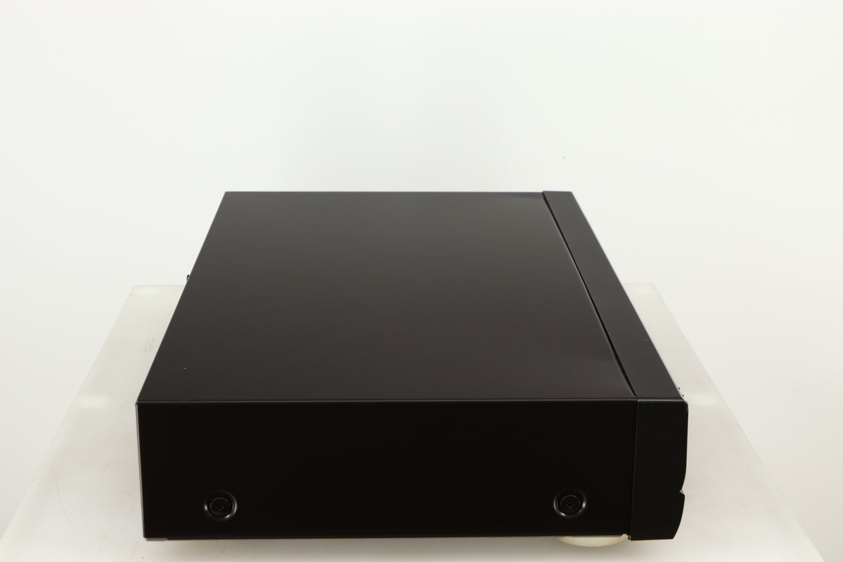 Left side view of a used Technics SL-PG390EB-K CD Player in a grey finish