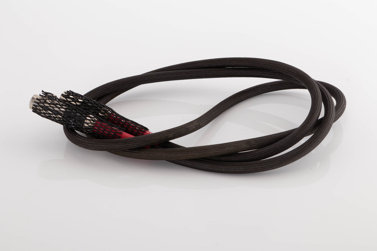Side view of a used Tellurium Q Black Diamond XLR-XLR 2.0m Interconnect