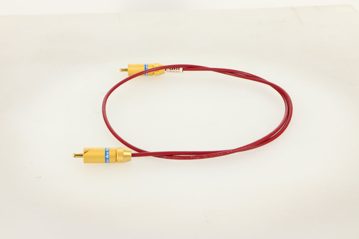 Side view of a used Van Den Hul The Orchid RCA-RCA Interconnect 0.8m