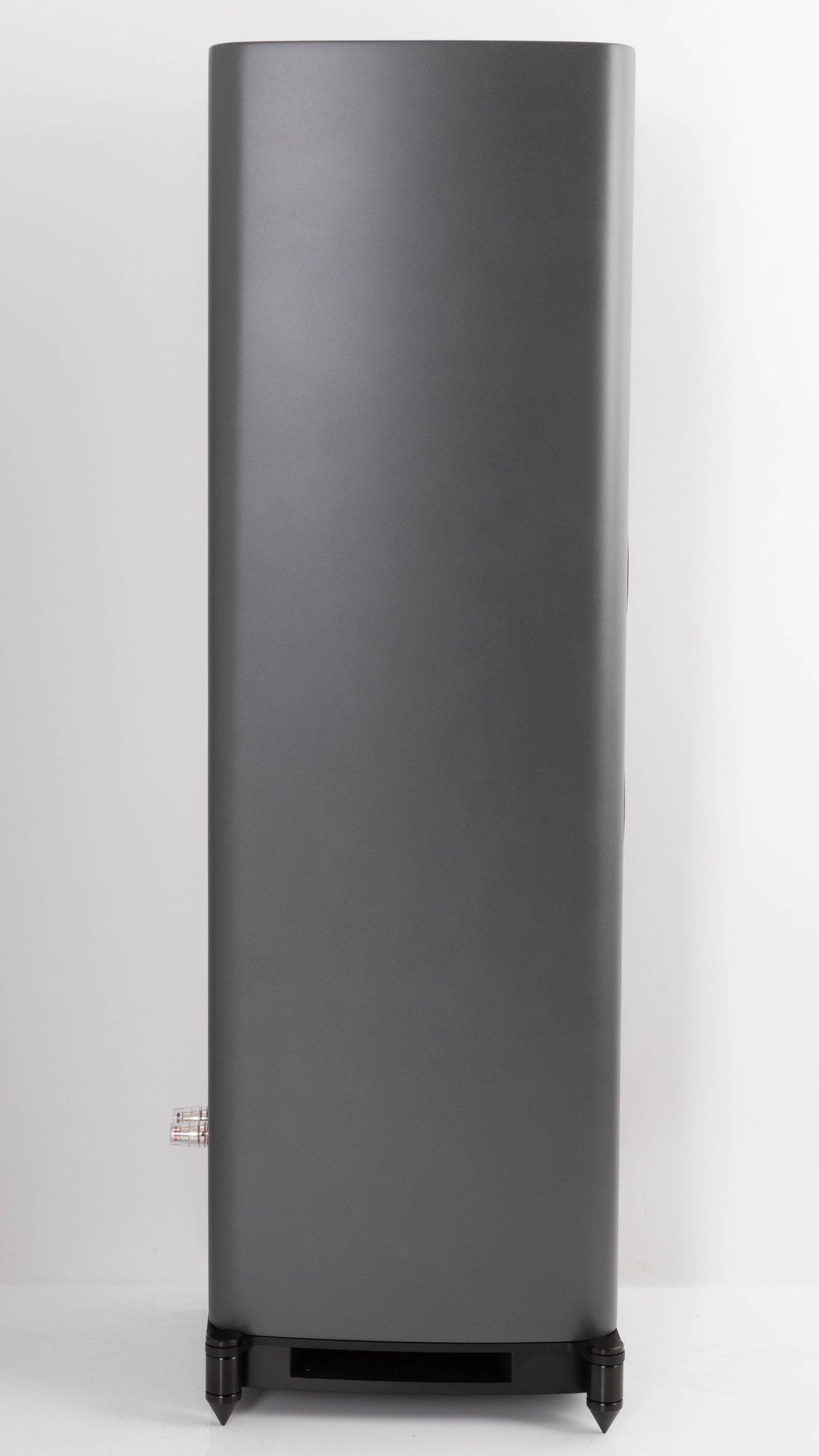 Left side view of a used Wharfedale EVO 5.3 Floorstanding Speaker in a Lunar Grey finish