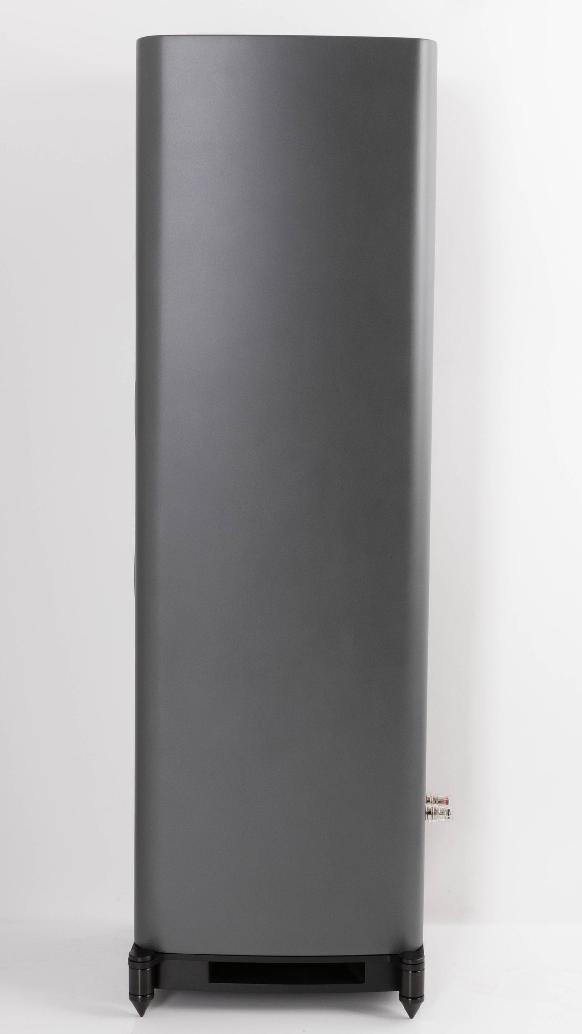 Right side view of a used Wharfedale EVO 5.3 Floorstanding Speaker in a Lunar Grey finish