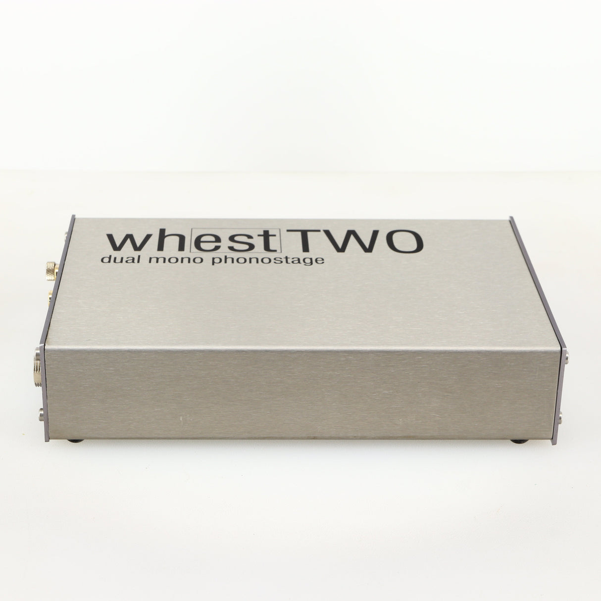 Left side view of a used Whest TWO MM/MC Phonostage in a silver finish