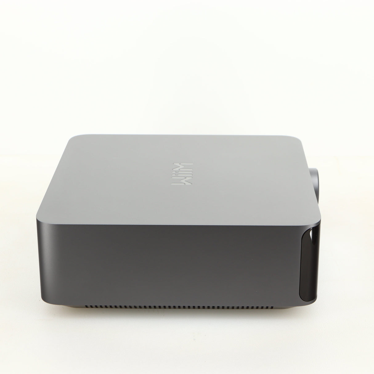 Left side view of a used Wiim Amp Ultra Streaming Amplifier in a grey finish