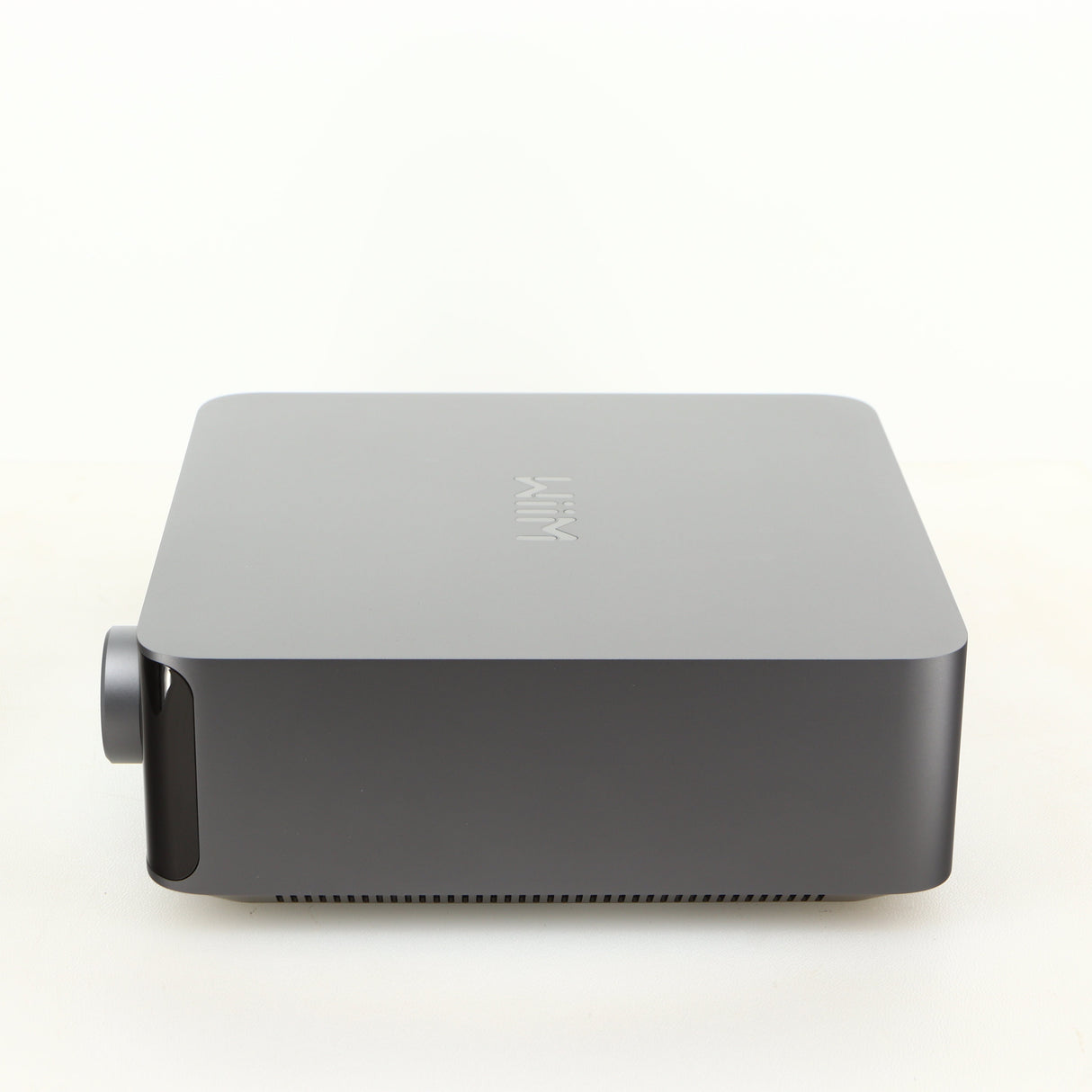 Right side view of a used Wiim Amp Ultra Streaming Amplifier in a grey finish