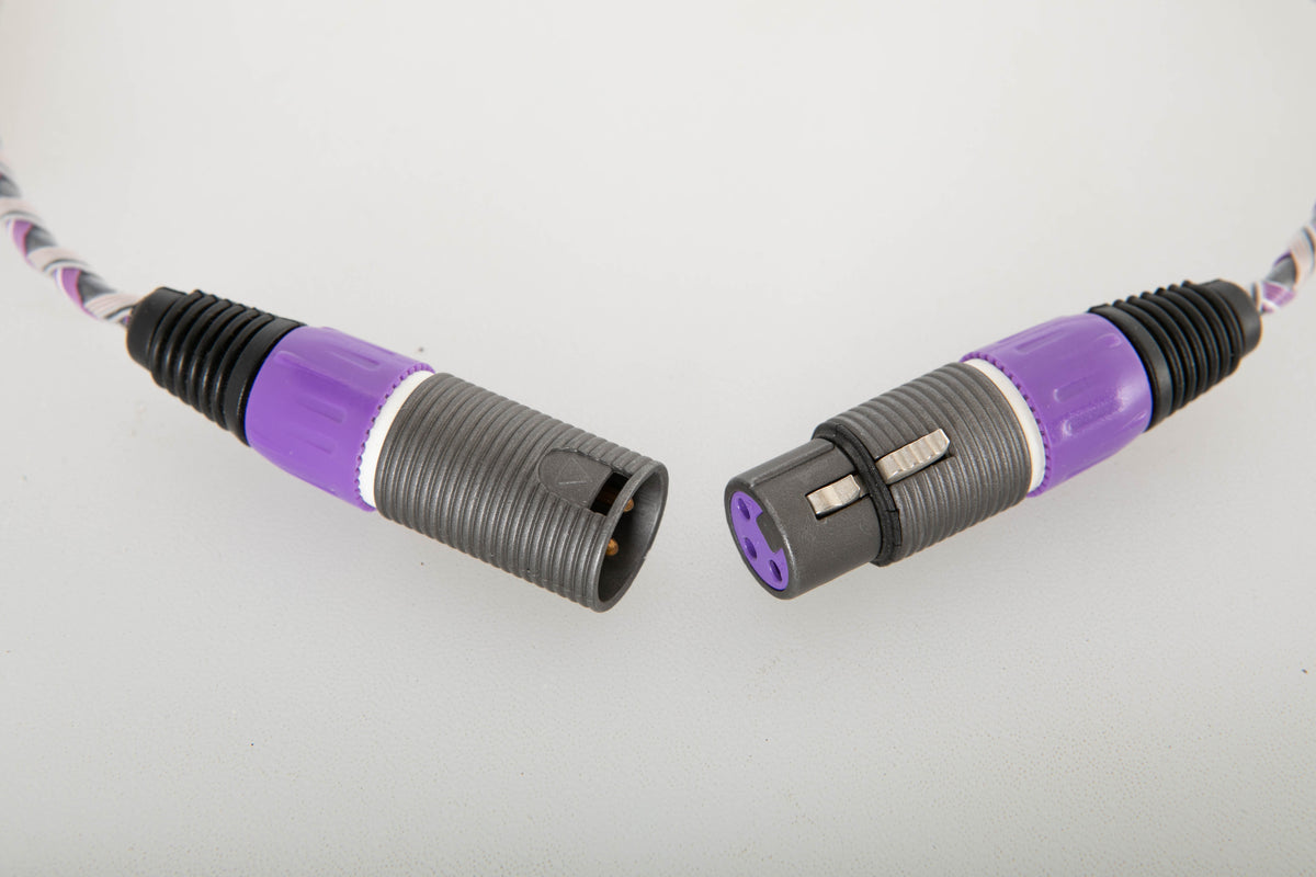 Close up view of a used XLO Electric Ultra Plus UP4B AES/EBU 0.5m Balanced Digital Interconnect Cable