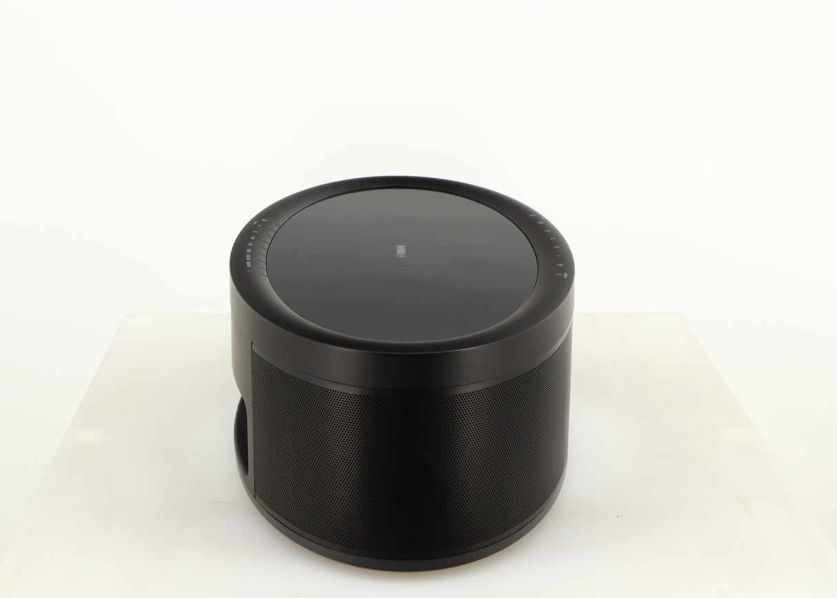 Left side view of a used Yamaha WX-051 Musicast Streaming Speaker in a black finish