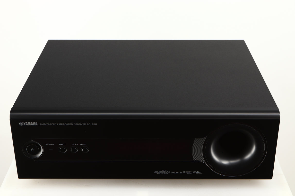 Top of a used Yamaha SR-300 Integrated Receiver in a black finish
