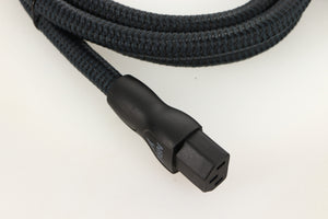Close up of a used Audioquest NRG-Y3 Mains Cable 2.0m showing connector