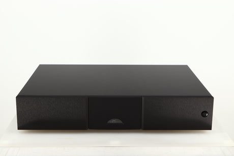 Front view of a used Naim CD555PS DR Power Supply in a black finish