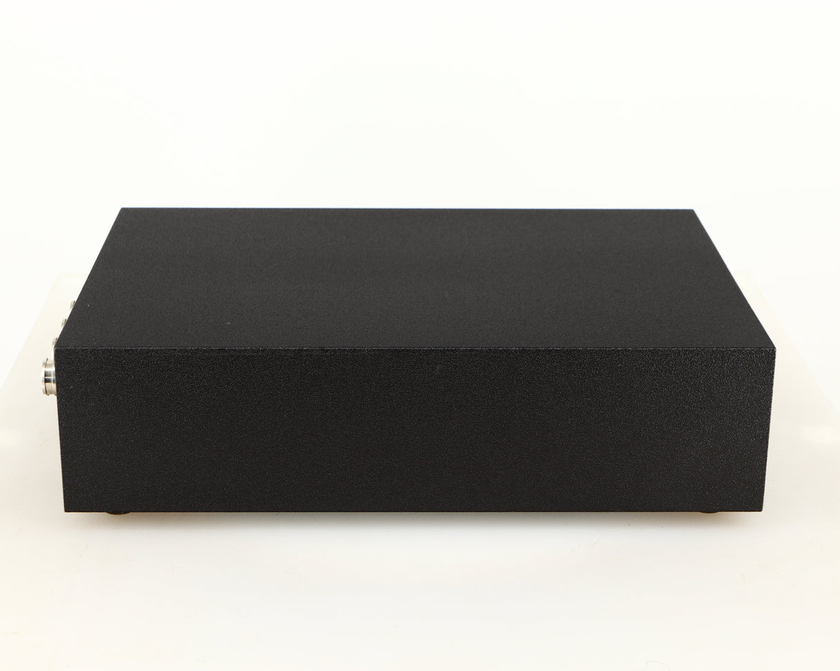 Left side view of a used Naim Hicap Power Supply in a black finish