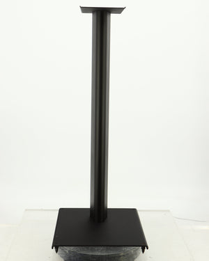 Front view of a used Q Acoustics 3000 Series Speaker Stands (3010) in a black finish