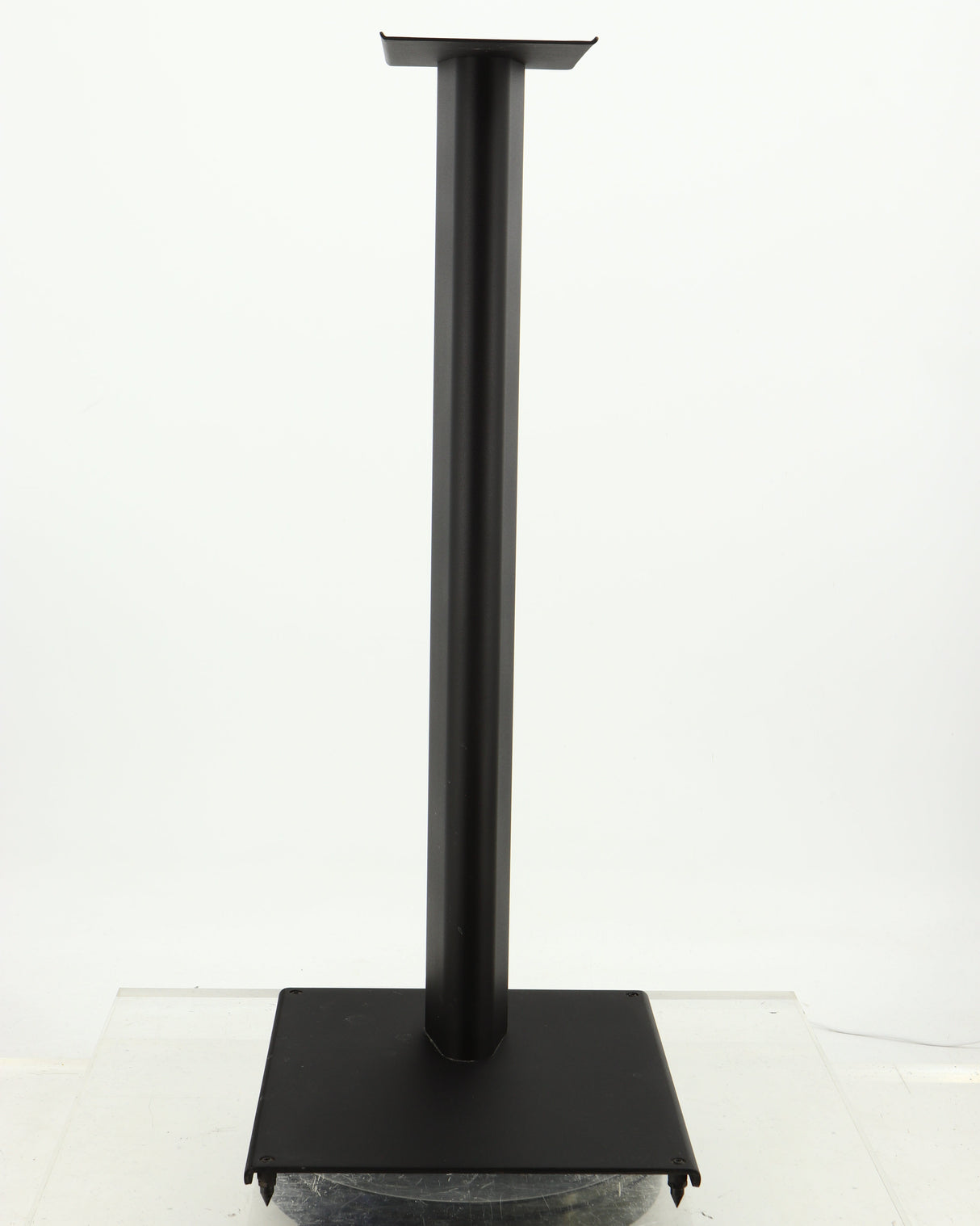 Front view of a used Q Acoustics 3000 Series Speaker Stands (3010) in a black finish