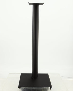 Front view of a used Q Acoustics 3000 Series Speaker Stands (3010) in a black finish