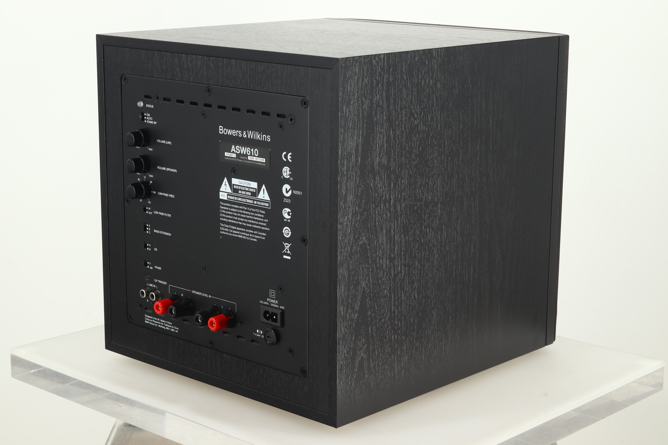 B&W ASW610 Subwoofer - Black Ash – 2ndhandhifi.co.uk
