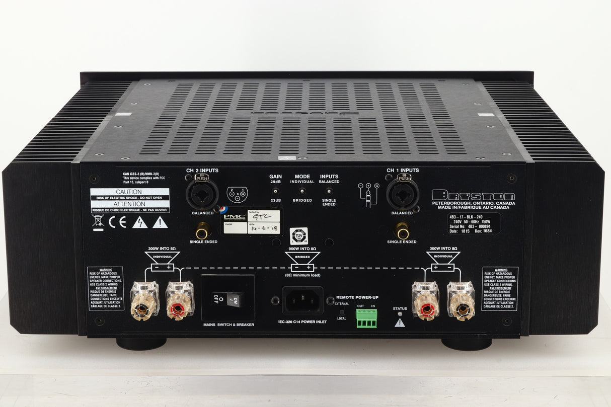 Bryston 4B³ Power Amplifier - Black