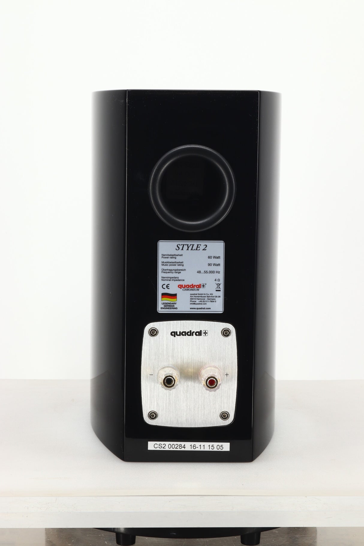 Quadral Chromium Style 2 Standmount Speakers - Black Gloss