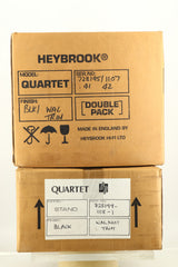 Heybrook Quartet Loudspeakers - Black/Walnut & Stands