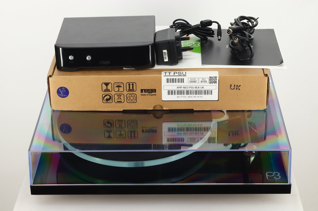 Rega Planar 3 Turntable - Black / NEO Power Supply / Ortofon 2M Black Cartridge