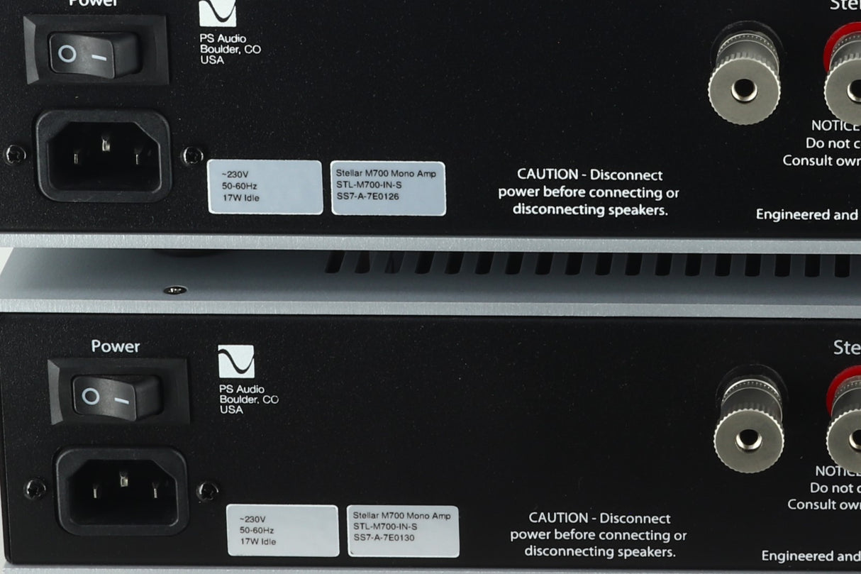 PS Audio M700 Monoblock Amplifiers - Silver