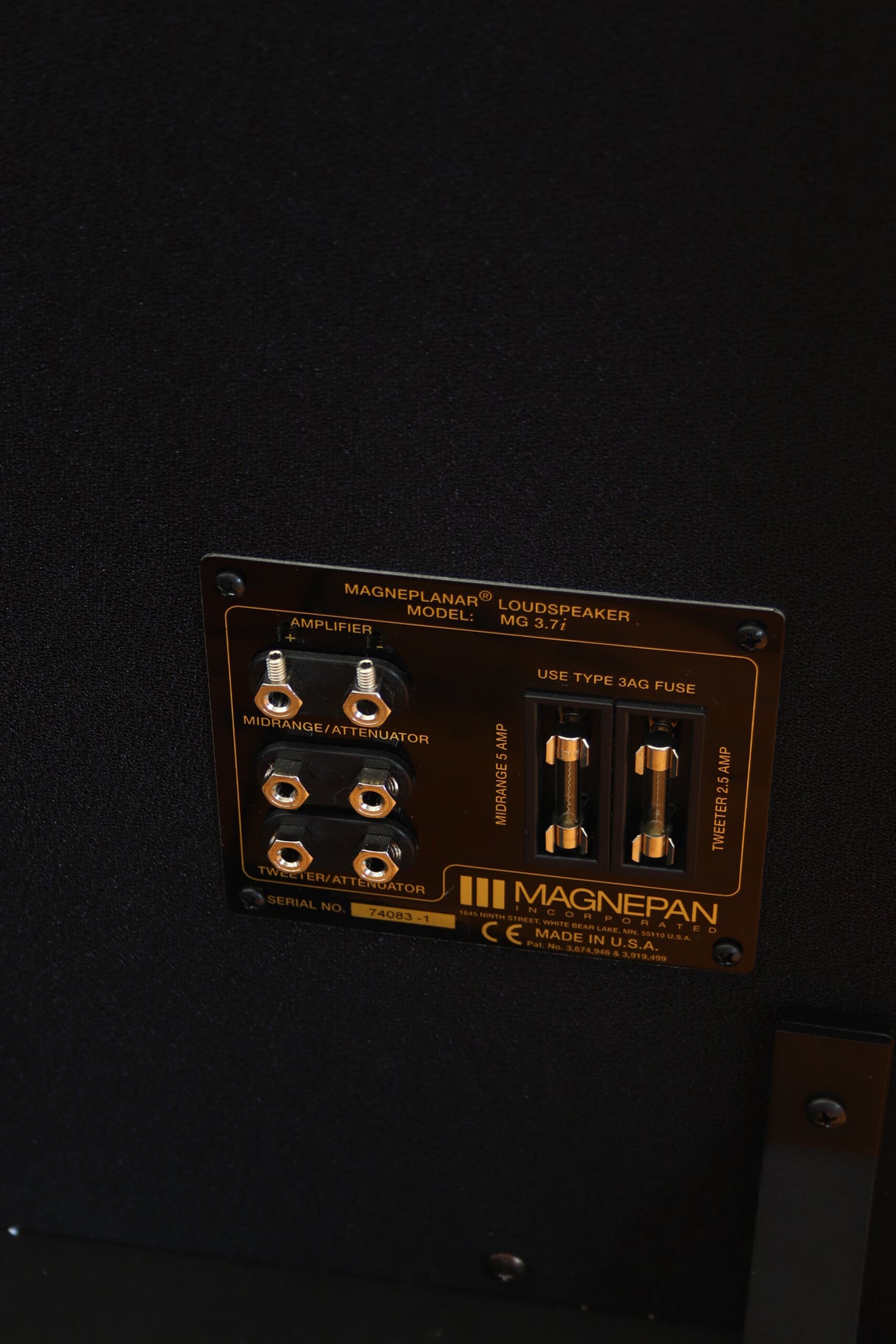 Magneplanar MG3.7i Floorstanding Speakers - Dark Cherry / Black